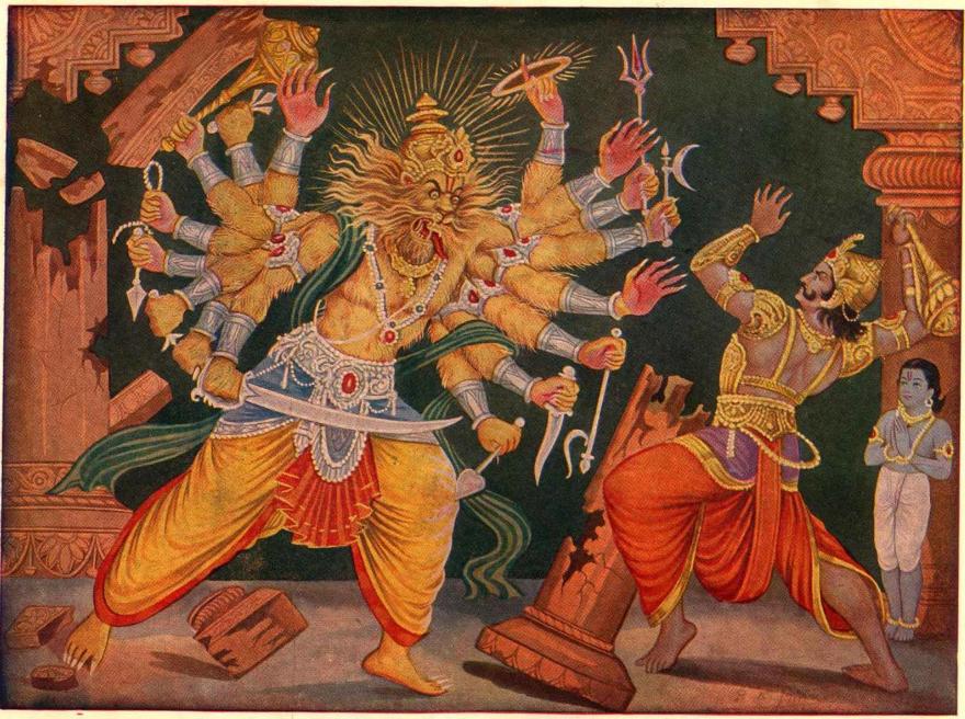 Lakshmi Narashima with Pragalad-Stumbit Krishna